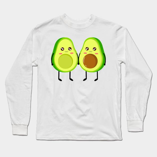 Avocado couple Long Sleeve T-Shirt by Morishasha